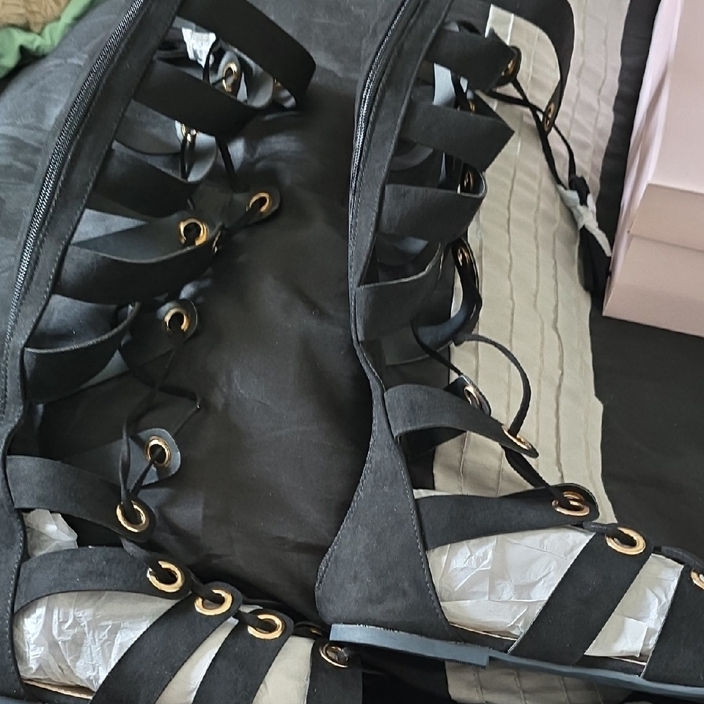 JustFab Black Sandals with Chic Design